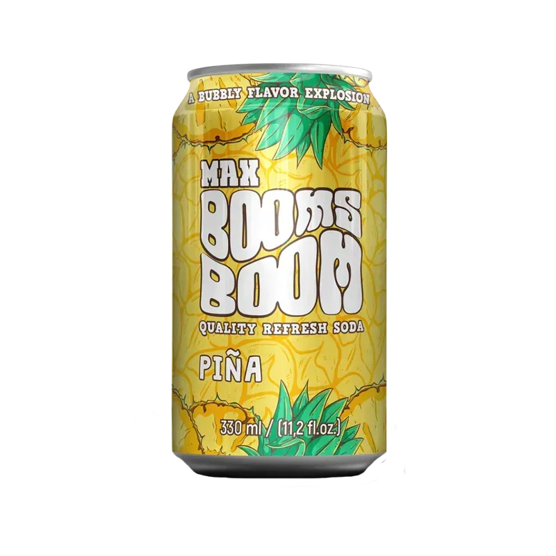 Refresco Piña Max Booms Boom lata 33 cl