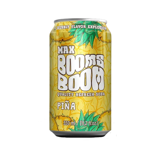 Refresco Piña Max Booms Boom lata 33 cl